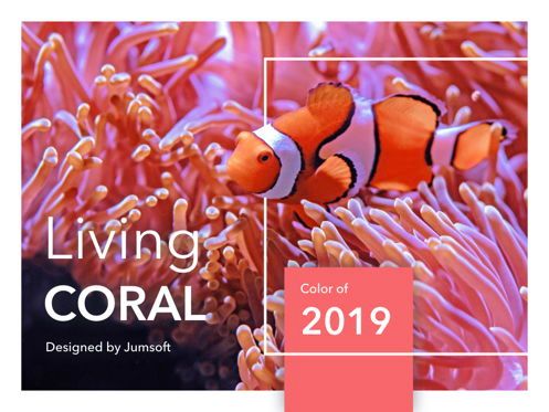 Living Coral Keynote Theme, Slide 2, 04976, Presentation Templates — PoweredTemplate.com