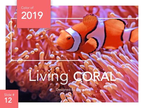 Living Coral Google Slides Theme, Slide 13, 04980, Presentation Templates — PoweredTemplate.com
