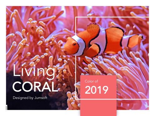 Living Coral Google Slides Theme, Diapositive 2, 04980, Modèles de présentations — PoweredTemplate.com