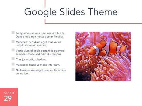 Living Coral Google Slides Theme, Slide 30, 04980, Presentation Templates — PoweredTemplate.com