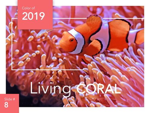 Living Coral Google Slides Theme, Diapositive 9, 04980, Modèles de présentations — PoweredTemplate.com
