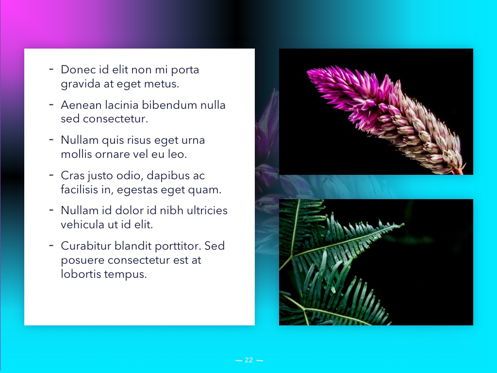 Vivid PowerPoint Theme, Diapositiva 23, 04983, Plantillas de presentación — PoweredTemplate.com