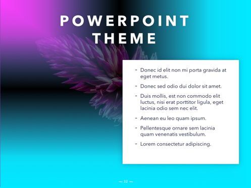 Vivid PowerPoint Theme, Diapositive 33, 04983, Modèles de présentations — PoweredTemplate.com