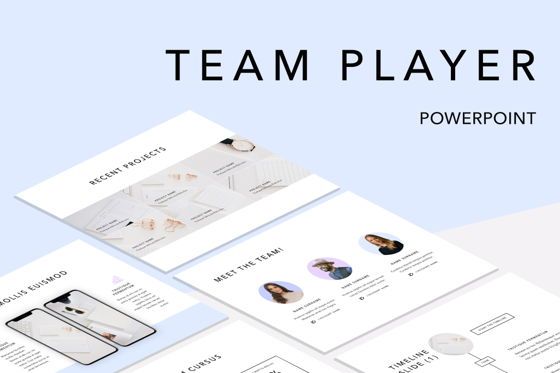 Team Player PowerPoint Template, PowerPoint Template, 04986, Presentation Templates — PoweredTemplate.com