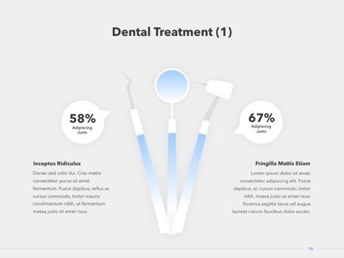 Dentistry Keynote Template, Diapositiva 17, 04993, Diagramas y gráficos médicos — PoweredTemplate.com