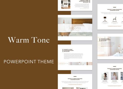 Warm Tone Powerpoint Presentation Template, PowerPoint Template, 05002, Presentation Templates — PoweredTemplate.com