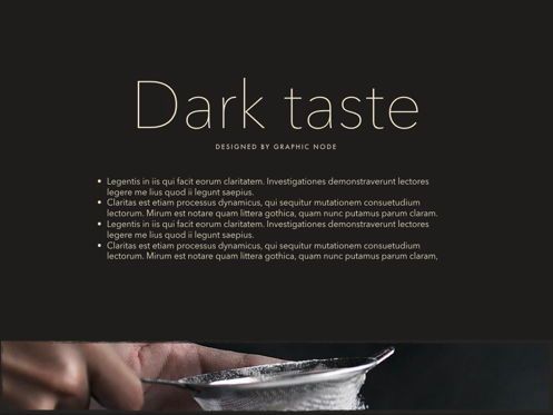 Dark Taste Keynote Presentation Template, Diapositiva 6, 05004, Plantillas de presentación — PoweredTemplate.com