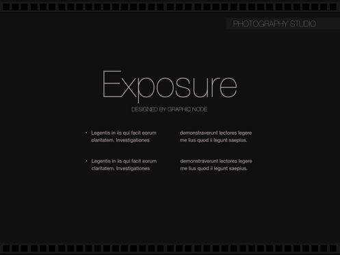 Exposure Keynote Presentation Template, スライド 4, 05007, プレゼンテーションテンプレート — PoweredTemplate.com