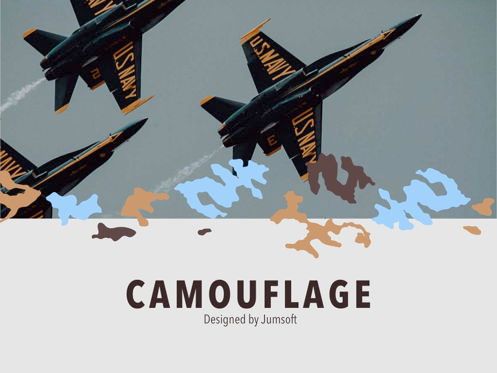 Camouflage PowerPoint Template, Folie 2, 05011, Präsentationsvorlagen — PoweredTemplate.com