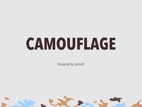 Camouflage PowerPoint Template, Diapositiva 3, 05011, Plantillas de presentación — PoweredTemplate.com