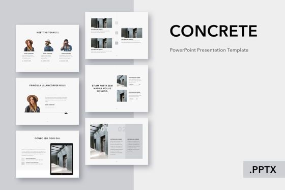 Concrete PowerPoint Template, PowerPoint模板, 05019, 演示模板 — PoweredTemplate.com
