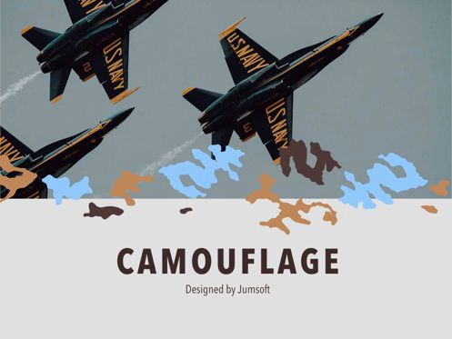 Camouflage Keynote Template, Deslizar 2, 05026, Modelos de Apresentação — PoweredTemplate.com