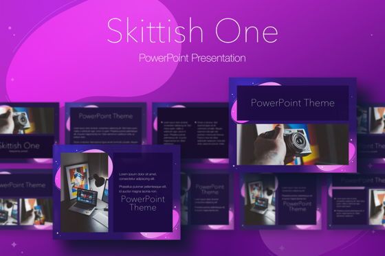 Skittish One PowerPoint Template, 파워 포인트 템플릿, 05028, 프레젠테이션 템플릿 — PoweredTemplate.com