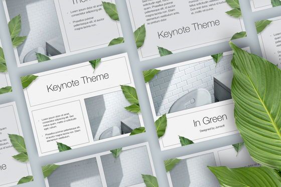 In Green Keynote Theme, Modele Keynote, 05069, Modèles de présentations — PoweredTemplate.com