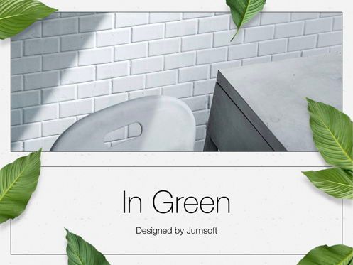 In Green Keynote Theme, Diapositive 2, 05069, Modèles de présentations — PoweredTemplate.com