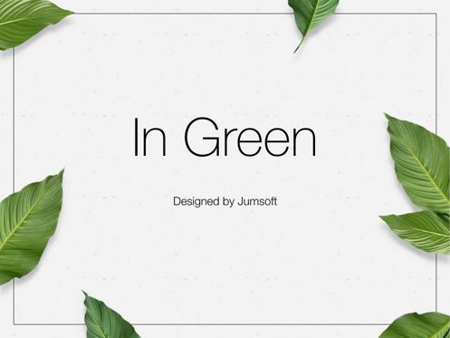 In Green Keynote Theme, Diapositive 3, 05069, Modèles de présentations — PoweredTemplate.com