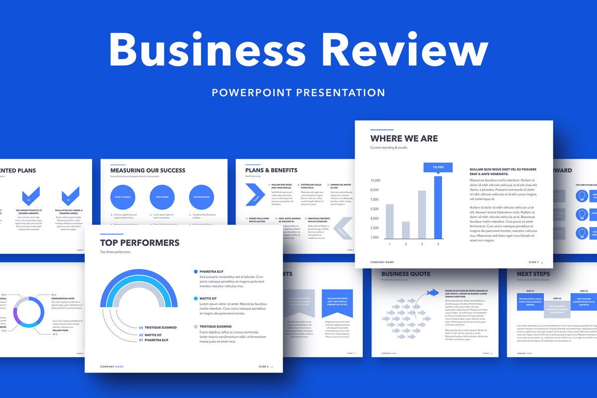Business Review PowerPoint Template  Präsentationsvorlage 21 In Customer Business Review Template