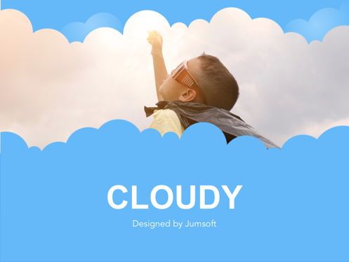 Cloudy Google Slides Template, Folie 10, 05073, Ausbildung Charts und Diagramme — PoweredTemplate.com