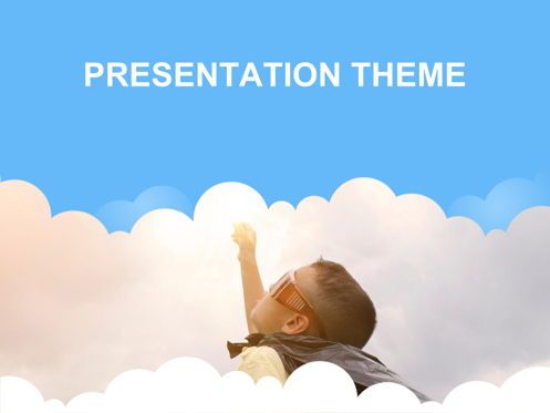 Cloudy Google Slides Template, Diapositiva 12, 05073, Diagramas y gráficos educativos — PoweredTemplate.com