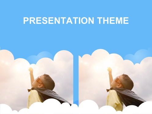 Cloudy Google Slides Template, 幻灯片 13, 05073, 教育图和图表 — PoweredTemplate.com