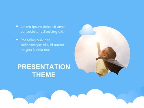 Cloudy Google Slides Template, 幻灯片 16, 05073, 教育图和图表 — PoweredTemplate.com