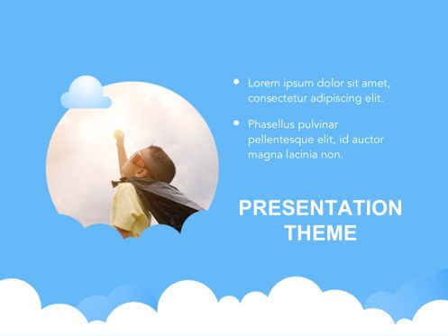 Cloudy Google Slides Template, Diapositiva 17, 05073, Diagramas y gráficos educativos — PoweredTemplate.com