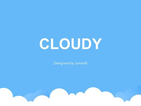 Cloudy Google Slides Template, 幻灯片 2, 05073, 教育图和图表 — PoweredTemplate.com