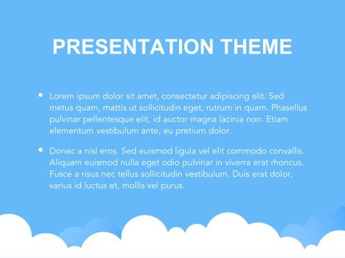Cloudy Google Slides Template, Slide 3, 05073, Education Charts and Diagrams — PoweredTemplate.com