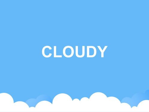 Cloudy Google Slides Template, Folie 7, 05073, Ausbildung Charts und Diagramme — PoweredTemplate.com