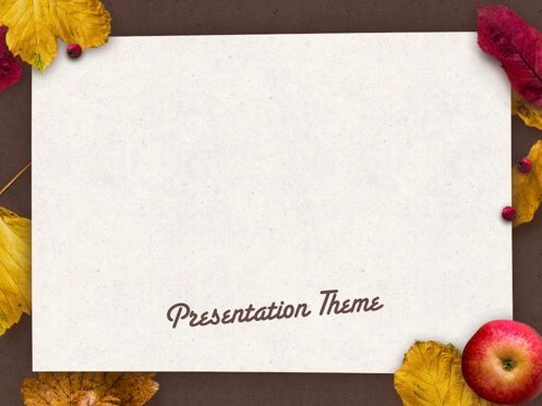 Golden Leaves Keynote Theme, Slide 10, 05079, Presentation Templates — PoweredTemplate.com