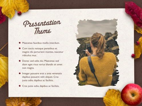 Golden Leaves Keynote Theme, Slide 17, 05079, Presentation Templates — PoweredTemplate.com