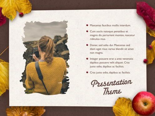 Golden Leaves Keynote Theme, Slide 20, 05079, Presentation Templates — PoweredTemplate.com