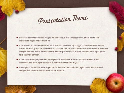 Golden Leaves Keynote Theme, Diapositive 3, 05079, Modèles de présentations — PoweredTemplate.com