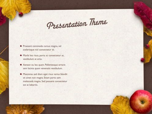 Golden Leaves Keynote Theme, Slide 32, 05079, Presentation Templates — PoweredTemplate.com