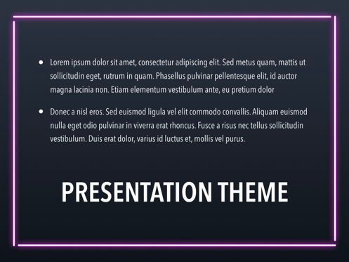 Neon Splash Keynote Theme, Diapositive 11, 05081, Modèles de présentations — PoweredTemplate.com