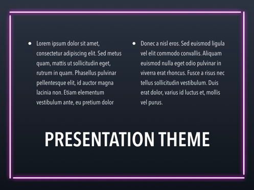 Neon Splash Keynote Theme, Diapositive 12, 05081, Modèles de présentations — PoweredTemplate.com
