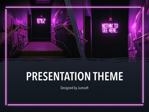 Neon Splash Keynote Theme, Slide 14, 05081, Presentation Templates — PoweredTemplate.com