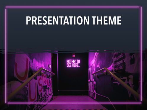 Neon Splash Keynote Theme, Diapositive 15, 05081, Modèles de présentations — PoweredTemplate.com