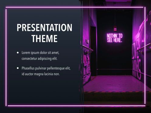 Neon Splash Keynote Theme, Slide 17, 05081, Presentation Templates — PoweredTemplate.com