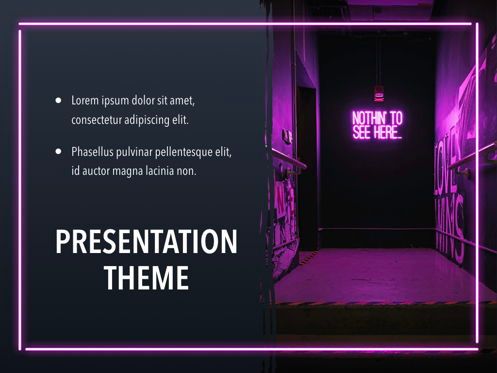 Neon Splash Keynote Theme, Diapositive 19, 05081, Modèles de présentations — PoweredTemplate.com
