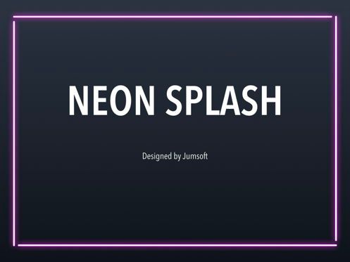 Neon Splash Keynote Theme, Diapositive 2, 05081, Modèles de présentations — PoweredTemplate.com