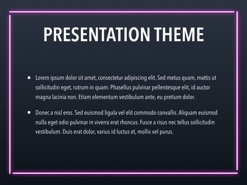 Neon Splash Keynote Theme, Diapositive 3, 05081, Modèles de présentations — PoweredTemplate.com
