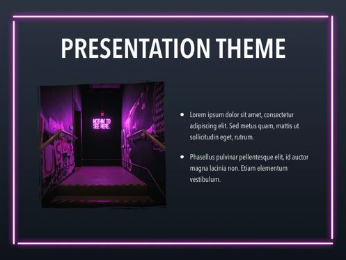 Neon Splash Keynote Theme, Diapositive 31, 05081, Modèles de présentations — PoweredTemplate.com