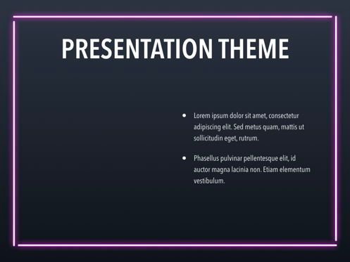 Neon Splash Keynote Theme, Diapositive 33, 05081, Modèles de présentations — PoweredTemplate.com