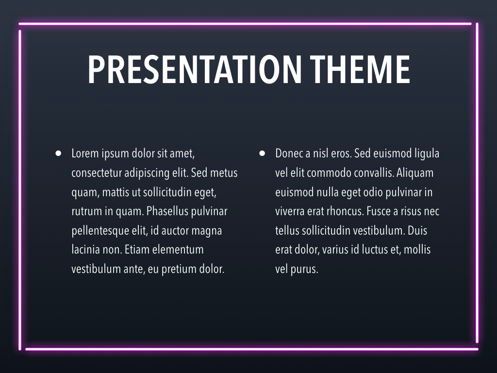 Neon Splash Keynote Theme, Diapositive 4, 05081, Modèles de présentations — PoweredTemplate.com