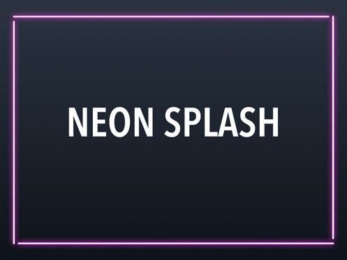 Neon Splash Keynote Theme, Deslizar 9, 05081, Modelos de Apresentação — PoweredTemplate.com