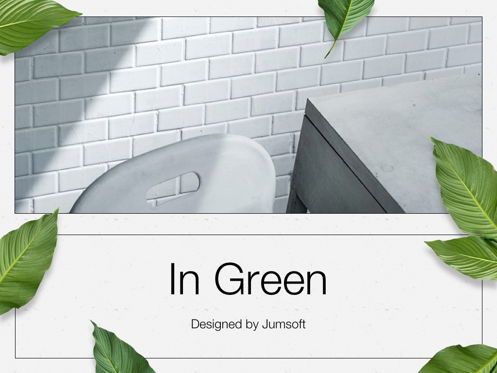 In Green Google Slides Theme, スライド 2, 05082, プレゼンテーションテンプレート — PoweredTemplate.com
