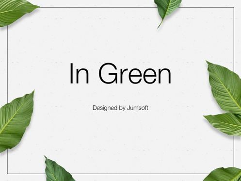 In Green Google Slides Theme, スライド 3, 05082, プレゼンテーションテンプレート — PoweredTemplate.com
