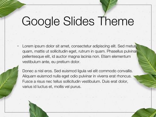 In Green Google Slides Theme, スライド 4, 05082, プレゼンテーションテンプレート — PoweredTemplate.com