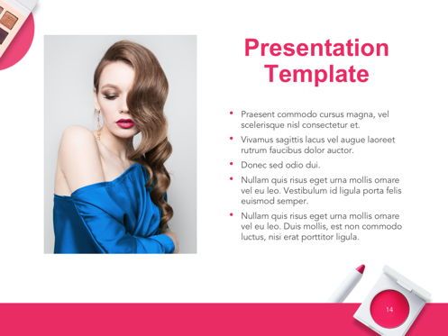 Beauty Makeup Google Slides Theme, Slide 15, 05088, Presentation Templates — PoweredTemplate.com
